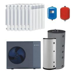 Kit Aerotermia con Radiadores Normales 10kW Suneco Alta Temperatura para 120m2