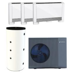 Kit Fancoil Aerotermia Alta Temperatura 10kW Suneco con depósito 200 litros