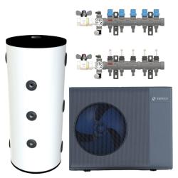 Kit Aerotermia Suelo Radiante para 116m2 Ferco con Bomba de Calor Alta Temperatura Suneco 12kW