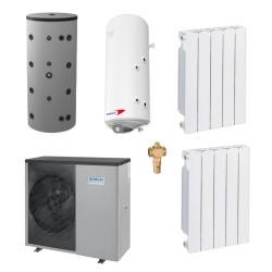Kit Aerotermia con Radiadores Domusa Dual Clima 12HT 12kW R290 para 150m2