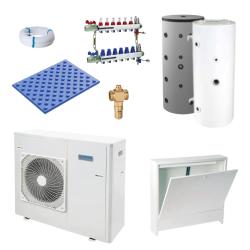 Kit Aerotermia con Suelo Radiante Domusa Dual Clima 16R 16kW R32 para 180m2