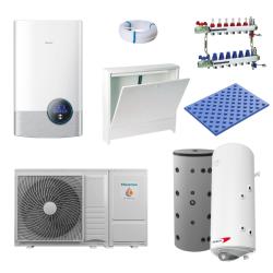 Kit Aerotermia con Suelo Radiante Hisense Bibloc Mural Hi-Therma 14kW R32 para 180m2