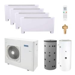 Kit Aerotermia con Fancoils Domusa Dual Clima 12R 12kW R32 para 150m2