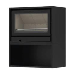 Estufa de Leña 10,6 kW Back Box Eco Negro con Turbina