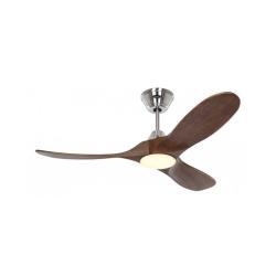 Ventilador de Techo con Luz Silencioso 23W ECO Genuino L Madera Maciza con Mando Distancia