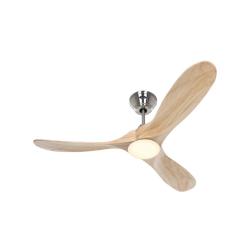 Ventilador de Techo con Luz Silencioso 23W ECO Genuino L Madera Natural con Mando Distancia