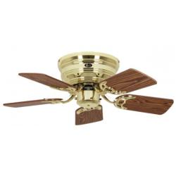 Ventilador de Techo sin Luz Silencioso 44W Classic Flat Roble Antiguo/Haya Aspas Reversibles