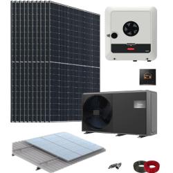 Kit Aerotermia Placas Solares 10kW y Bomba de Calor 8kW Midea R290 con ACS 180L para 130m2