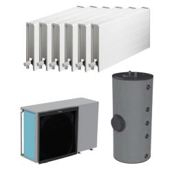 Kit Aerotermia con Radiadores de Baja Temperatura Daikin Altherma 3 9kW con ACS 100L para 130m2