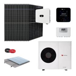 Kit Aerotermia con Placas Solares Huawei 8kW con bomba de calor Genia Air Max 4 Cableado 5,6kW