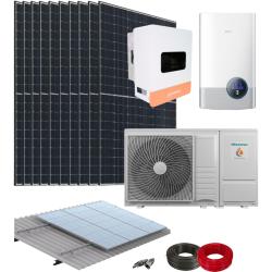 Kit Aerotermia con Placas Solares Suntaic 6kW con bomba de calor Daikin Monobloc 5,9kW y batería de litio 5kWh