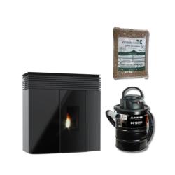 Kit Hidroestufa de Pellets 16 kW Veronica Halls con 150 kg pellet y aspiradora