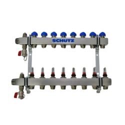 Colector Acero Inoxidable 8 Circuitos para Suelo Radiante Schutz