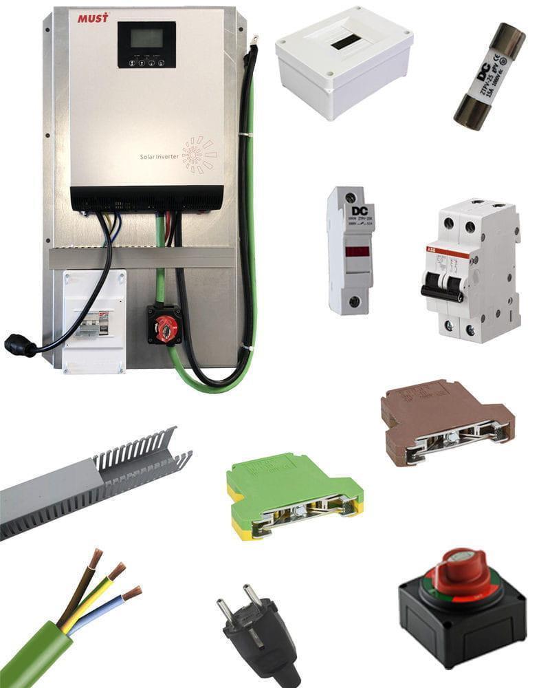 Inversor Cargador Must Solar 5000W 48V premontado con protecciones