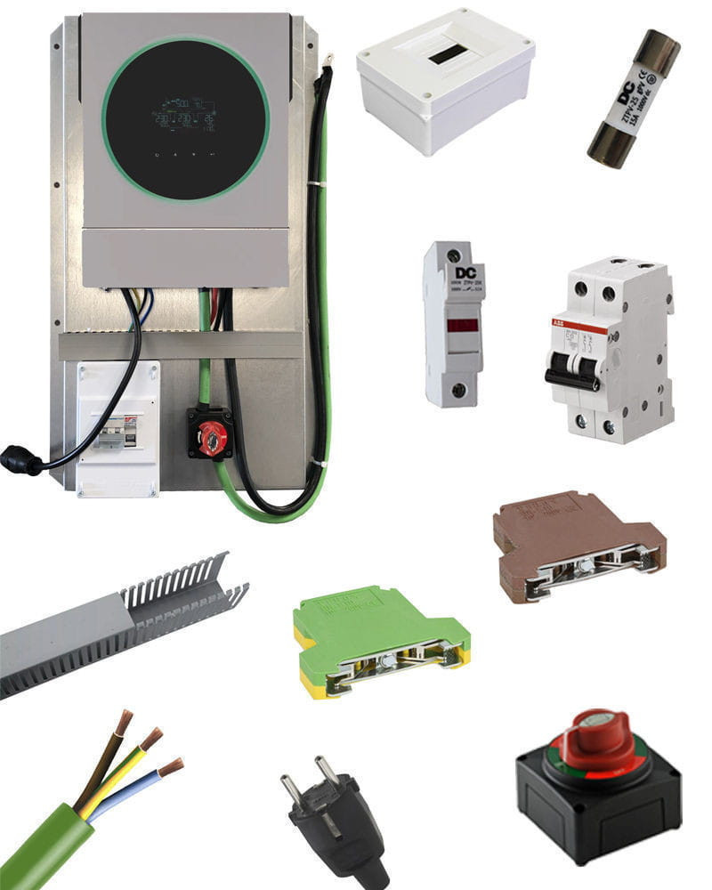 Inversor Cargador Voltronic VM IV 3600W 24V premontado con protecciones