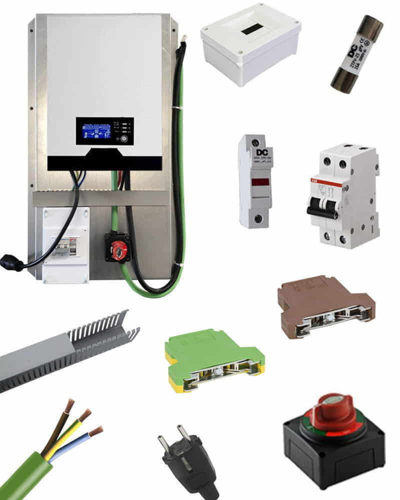 Inversor Cargador Voltronic 1000W 12V premontado con protecciones