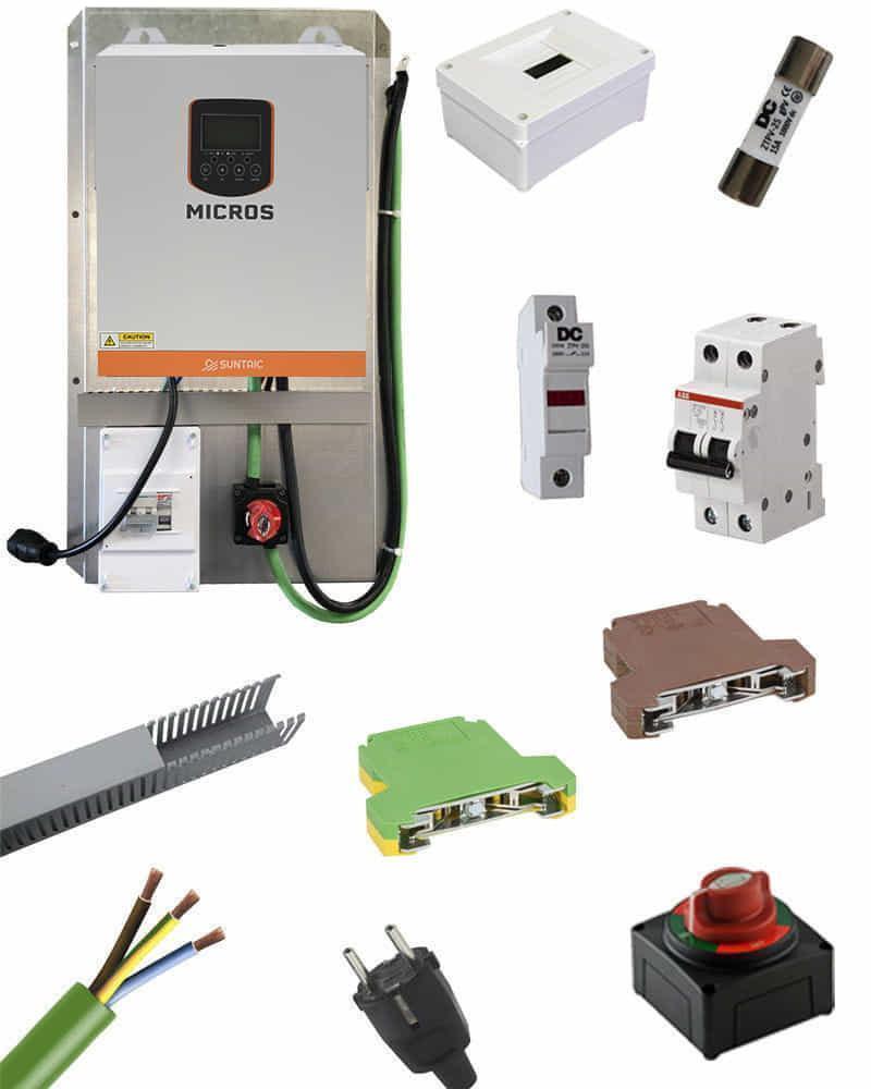 Inversor Cargador 3500W 24V MPPT Suntaic Micros premontado con protecciones