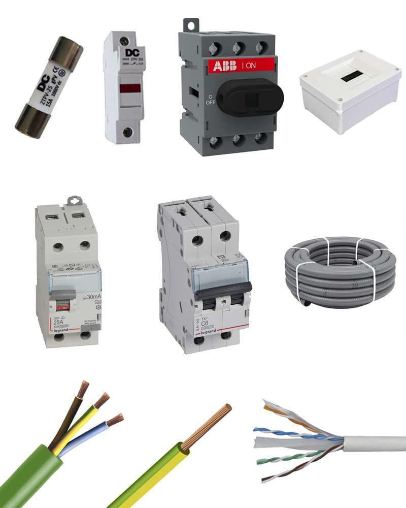 Kit Material Eléctrico Protecciones Red 2000W 1MPPT Monofásico