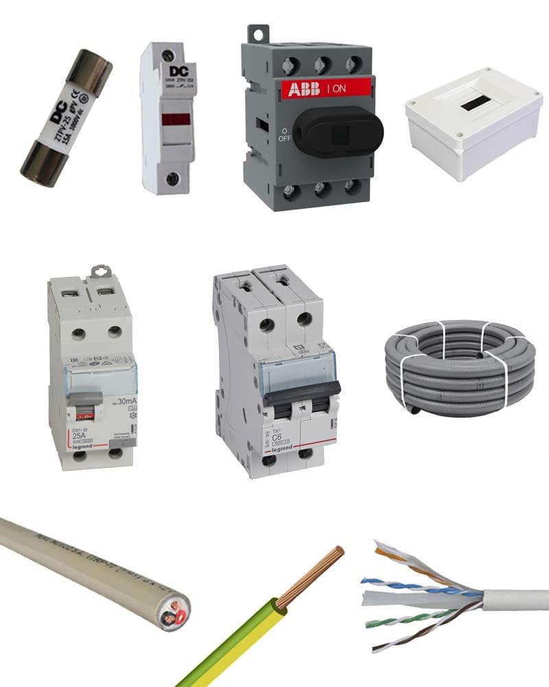 Kit Material Fotovoltaico Protecciones Red 3000W 2MPPT Monofásico