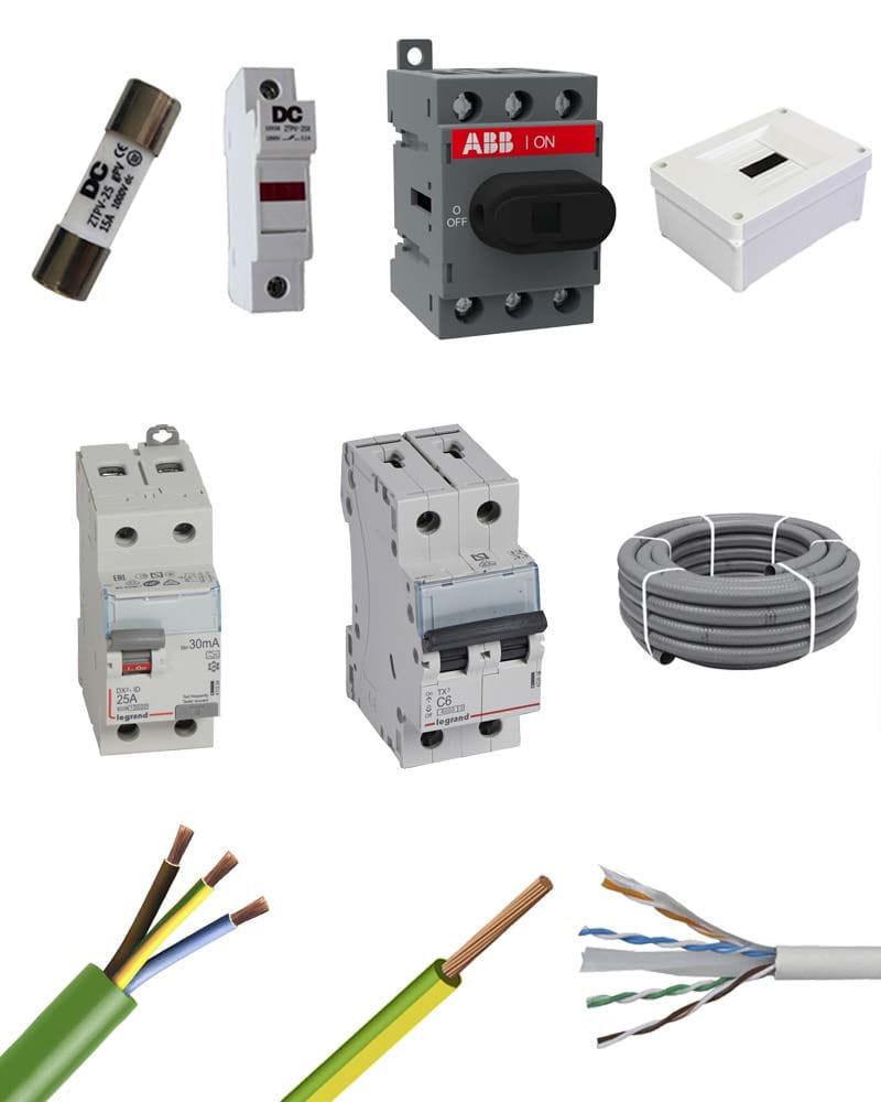 Kit Material Fotovoltaico Protecciones Red 5000W 1MPPT Monofásico