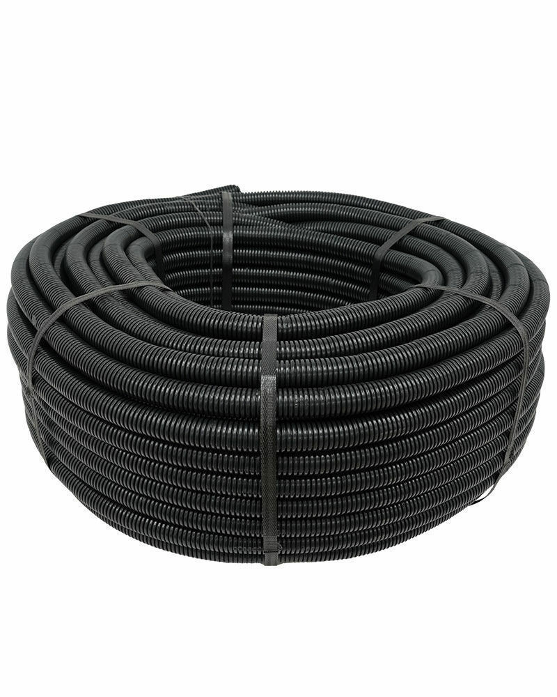 Tubo Corrugado Exterior 25mm Negro PVC 75m (1 rollo)