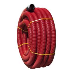 Rollo 50m Tubo Corrugado para Enterrar 50mm Rojo